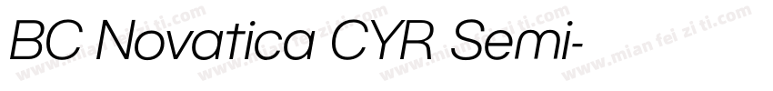 BC Novatica CYR Semi字体转换